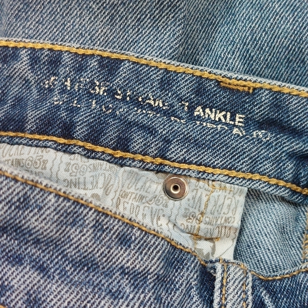 WILD FABLE JEANS WOMEN'S BLUE HIGHRISE STRAIGHT ANKLE DENIM PANTS SIZE 6 - Picture 7 of 8